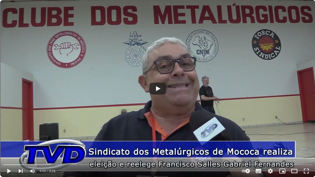 Sindicato dos metalúrgicos de Mococa realiza eleição e reelege Francisco Salles Gabriel Fernandes.
